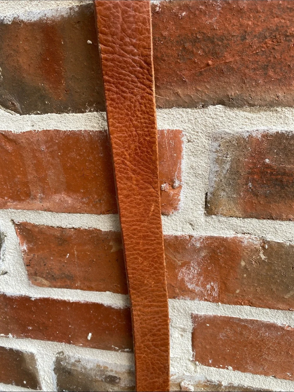 Brown Textured Leather Belt